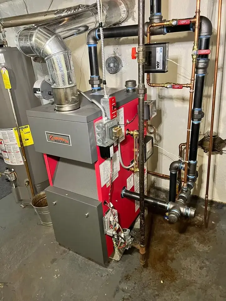 Crown boiler installed with new near boiler piping